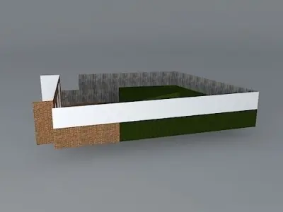 A contemporary garden design  Free 3D model