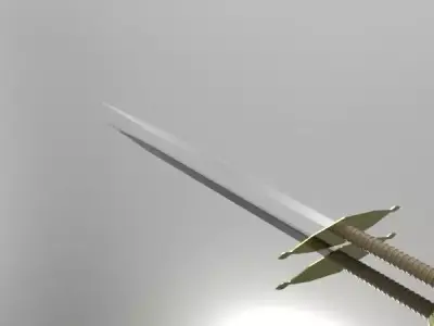 A sword model in AutoCAD Free 3D model