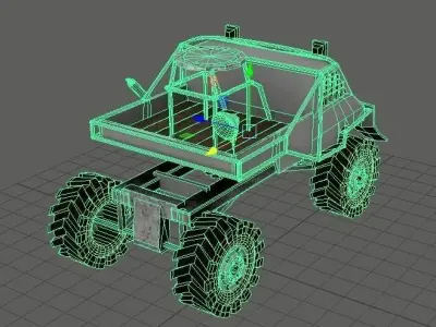 Gazelle 3302 from Game Metro 2033 Low-poly 3D model
