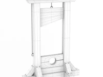 3d model Medieval guillotine Low-poly 3D model