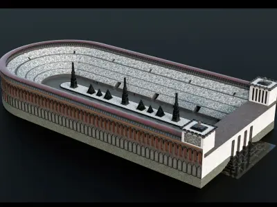 hippodrome 3d model roman building 3D model