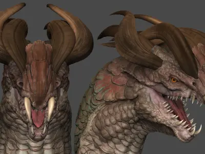 Dragon Head 01 3D model