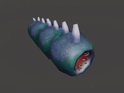 Low poly Abyss Worm Low-poly 3D model