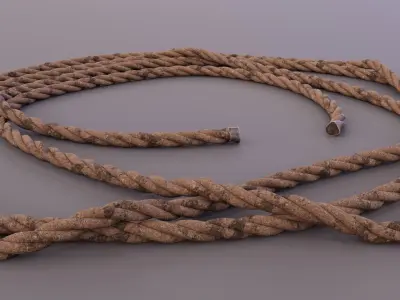 Old Rope Low-poly 3D model