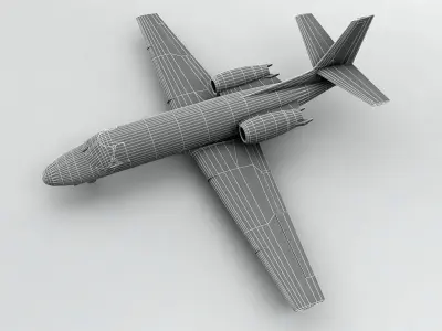 Cessna Citation Bravo Aircraft Low-poly 3D model
