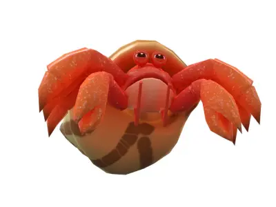 Coenobita Perlatus Animated  Low-poly 3D model