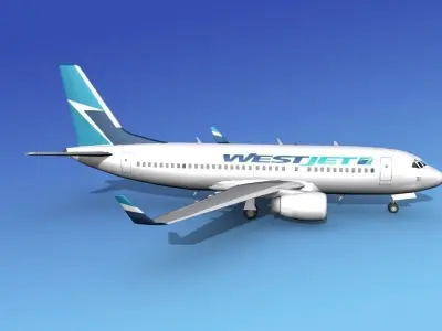 Boeing 737-700ER West Jet 3D model