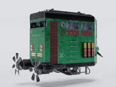 Train - gameready and for animation Low-poly 3D model