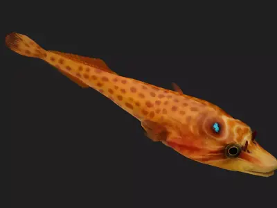 Suckerfish Low-poly 3D model