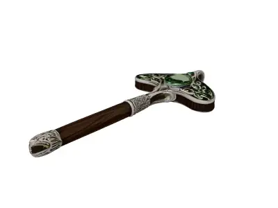 Fantasy Gemstone Ceremonial Axe 3D model