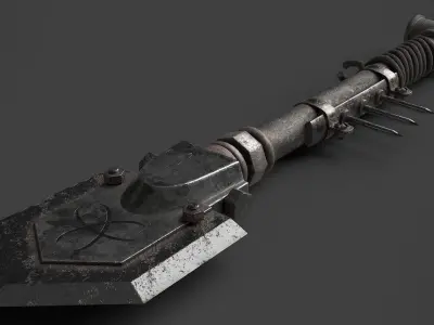 Modifiable Strike Weapon 18 Low-poly 3D model