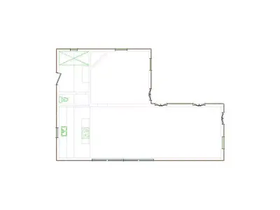 Detailed Exterior Sketch by Interior - 1001-1500 SF - Xactimate 3D model