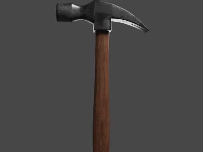 Hammer 3D Model Low-Poly Low-poly 3D model