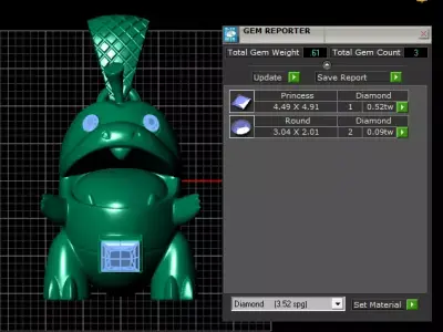 Cute Dino Character Pendant 3D print model