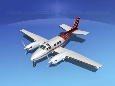 Beechcraft King Air C90 V06 3D model