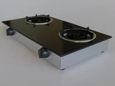 Double Burner Gas Stove  Free 3D model