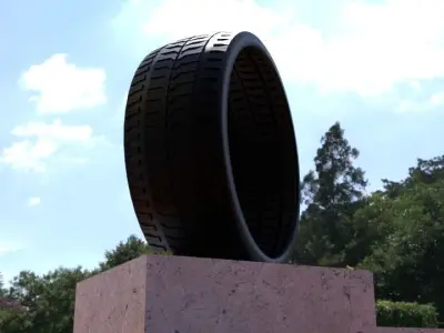 ORTAS TIRE NO 34 GAME READY Low-poly 3D model