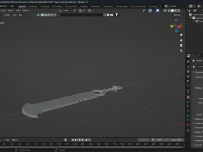 Nephrite sword Free 3D model