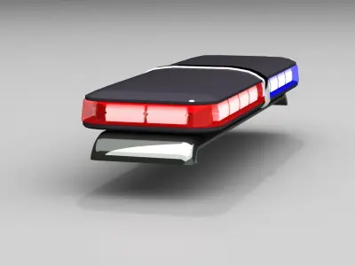 police lightbar Free 3D model
