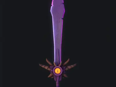 Stylized Magic Sword Low-poly 3D model purchase