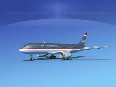 Boeing 787-8 US Airways 3D model