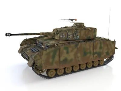 PzKpfw IV - Panzer 4 - Ausf H - 615 3D model