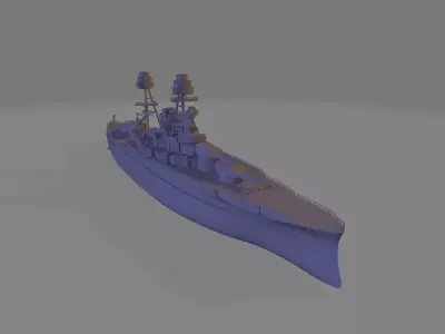 USS Arizona Battleship 3D print model