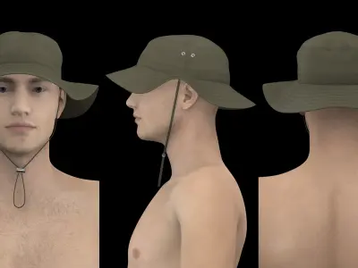 BASIC FISHING HAT genesis8 highpoly 3D model