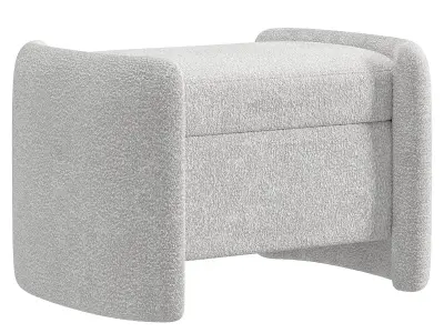 Storage Ottoman By Crateand Barrel 3D model