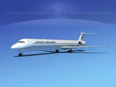 Douglas MD-80 Japan Airlines 3D model