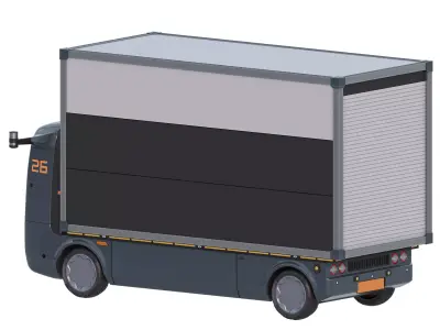An unmanned cargo transportation platform 3D model