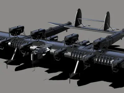 Kalinin K-7 Airplane 3D model