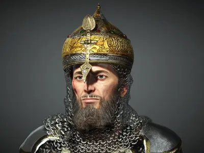 Salahuddin High quality character full Rigged and Animated 3D model