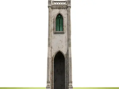 GOTHIC CASTLE BUILDING 19 Low-poly 3D model
