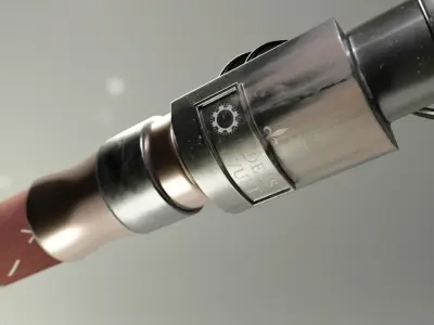 sci-fi battle hammer Free 3D model