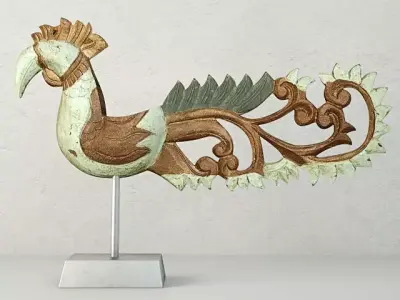 Antique Bird on Stand by Jeffan 2 3D model