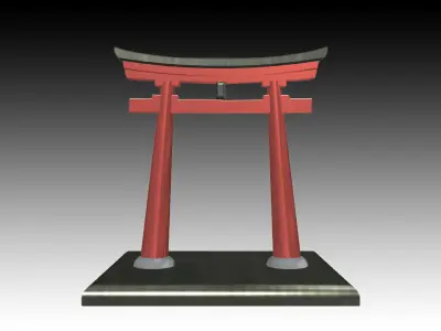Aquarium Ornaments torii 3D print model