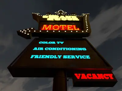 Grand Rock Motel Low-poly 3D model
