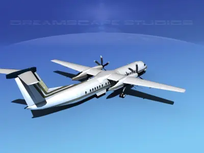 Dehaviland DHC-8 400 Georgia Air 3D model