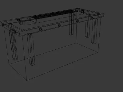 Electric Car Battery Low-poly 3D model