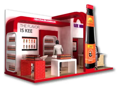 MODEL LEE KUM KEE STAND 3 SIDES 3mX6m 3D model