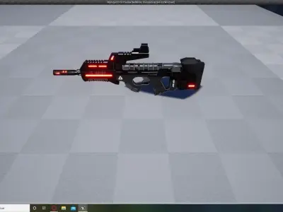 Sci-fi Submachine Gun Weapon 3d Model Low-poly 3D model