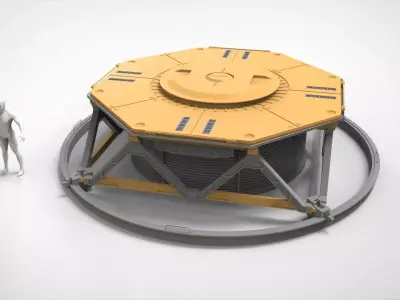 Sci-fi Architecture kitbash 55 3D model