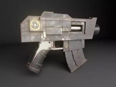 Bolt Pistol Low-poly 3D model