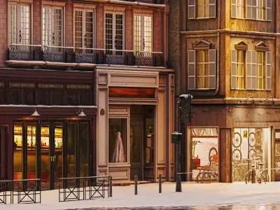 City Street Part 1 - European Architecture 3D model