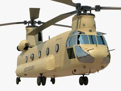 transport rotorcraft Chinook 3D model