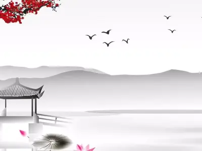 Zen Ink Landscape Wallpaper Texture  Texture