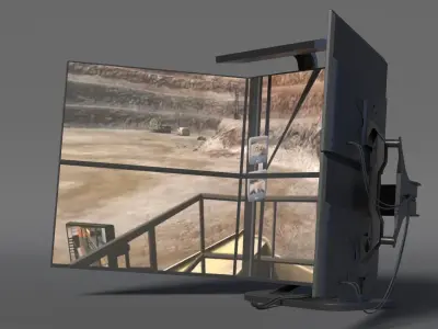 Screens for the Surface Mining Simulator 3D model