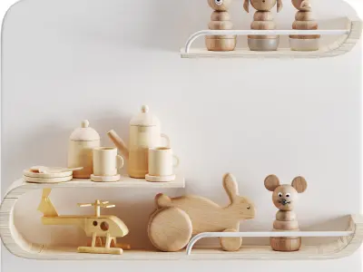 Children room Decor set 04 3D model