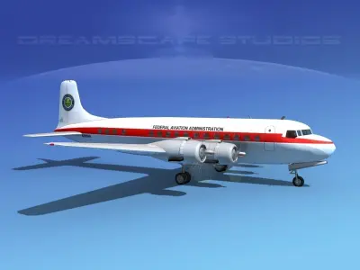 Douglas DC-6 Federal Aviation Administration 3D model